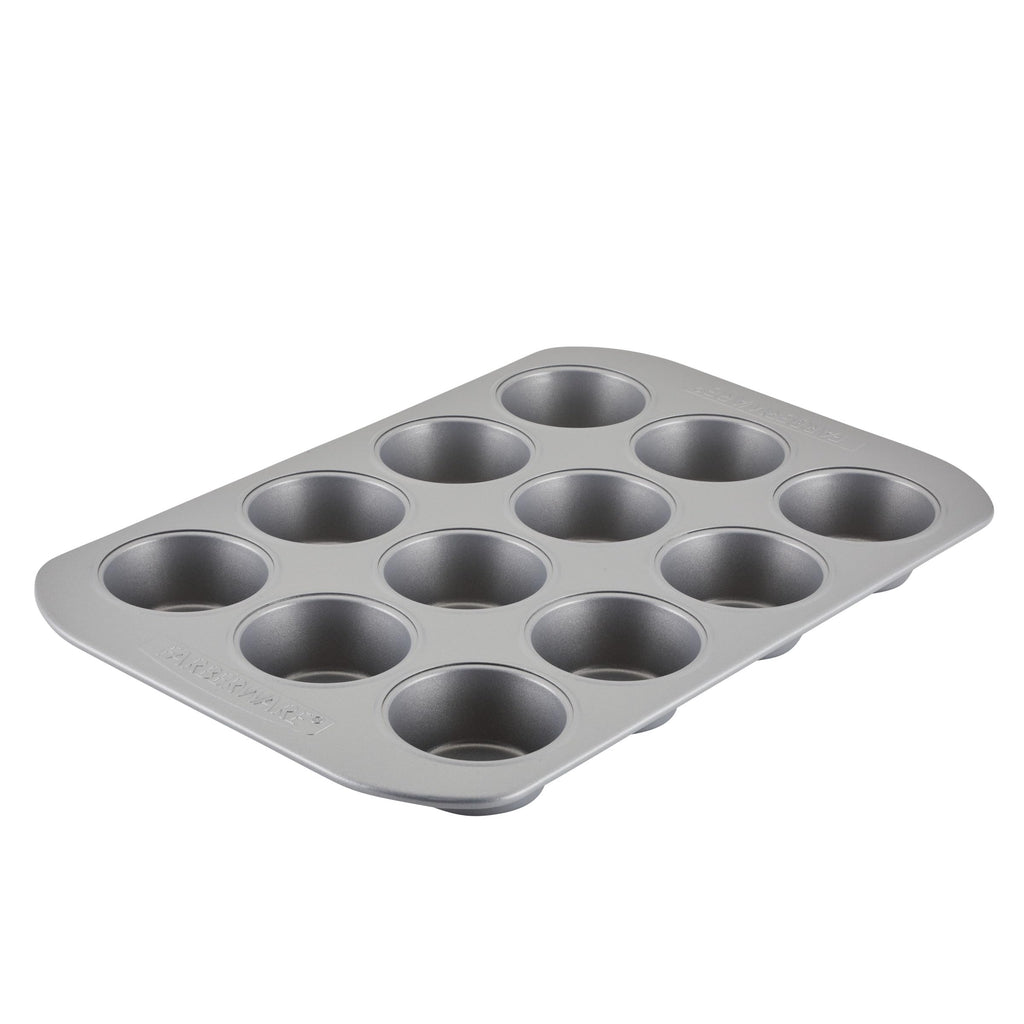 Farberware Bakeware Nonstick Muffin & Cupcake Pans, 12-Cup, Gray
