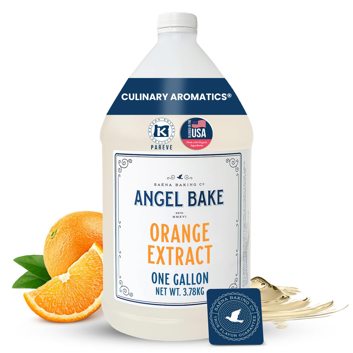 Angel Bake Peppermint Extract, 1 Gallon Bulk for Foodservice, Bakeries