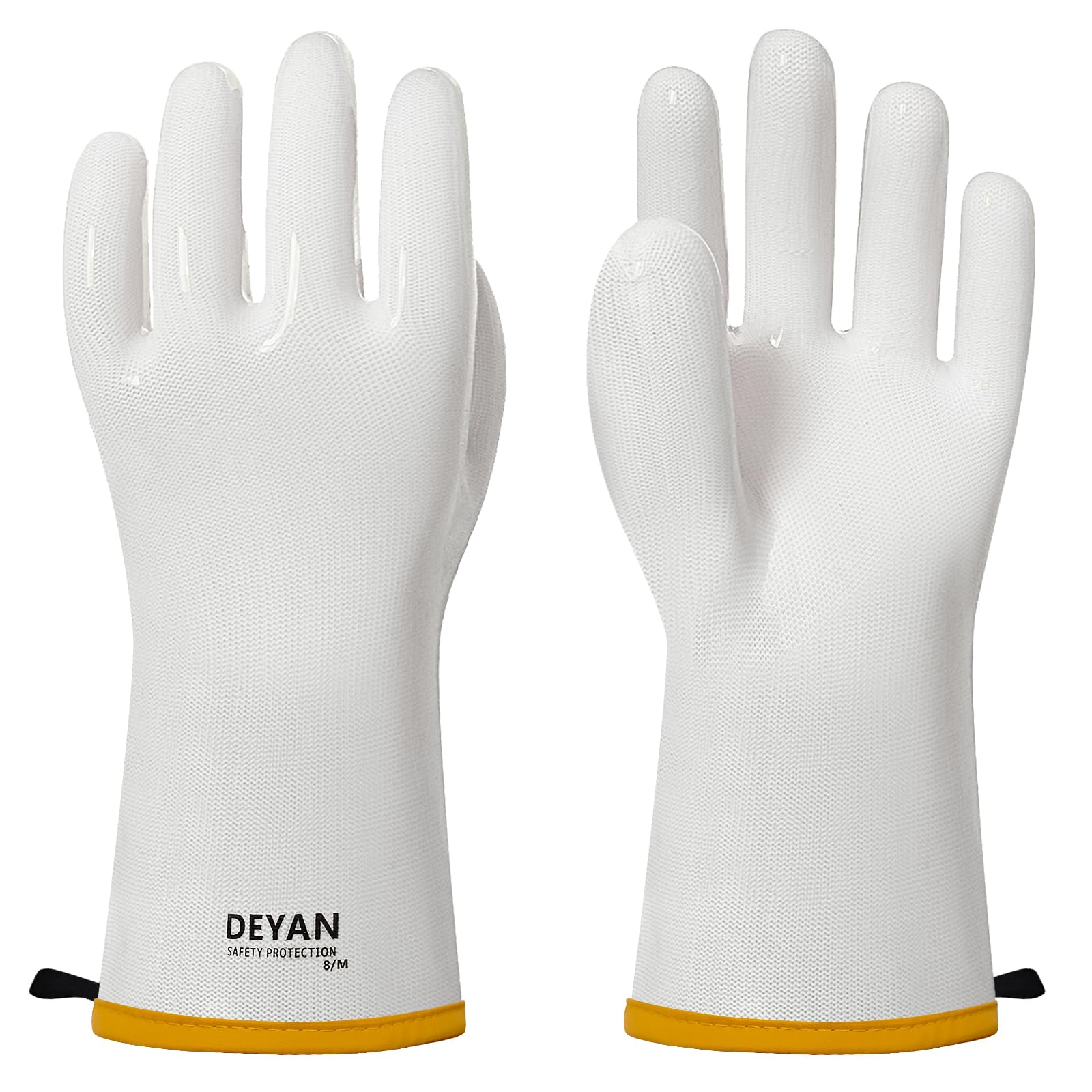 DEYAN Silicone BBQ Grill & Oven Gloves, 600°F Heat Resistant, 10/XL