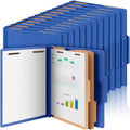 36 Pcs Classification Folders Letter Size, 2 Divider Pressboard File Folders with 3. 5 Inch Expansion, 2 Prongs Fastener, Heavy Duty Office File Organizers for Teachers, Medical (Dark Blue)