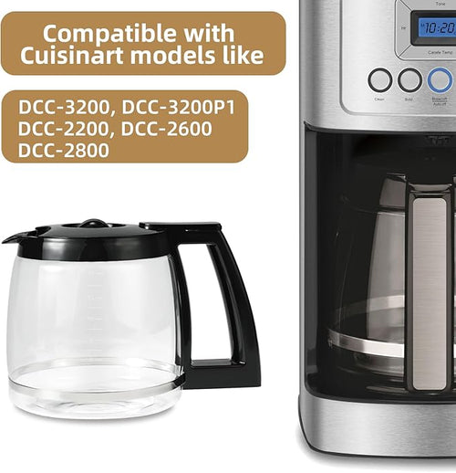 14-Cup Glass Coffee Carafe Replacement Compatible with Cuisinart