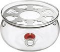 CnGlass Universal Glass Teapot Warmer,Handcrafted with Heat Proof & Lead-Free Glass Tealight Warmer 5.3 in/13.5cm diameter (Candle not Included)