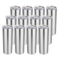 HASLE OUTFITTERS 20 oz Skinny Tumblers Bulk Set, Stainless Steel Insulated Slim Tumblers with Lids, Reusable Double Wall Travel Coffee Mugs, Durable Powder Coated Travel Water Cups(12)