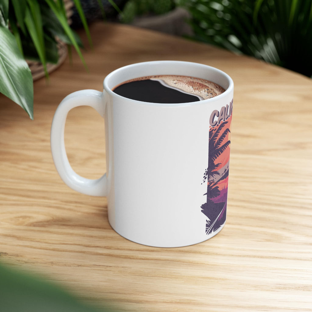 CREATIVE DESIGN PRINTS 11 OZ Novelty Coffee Mugs - Christmas Gift (California Vibes Theme)