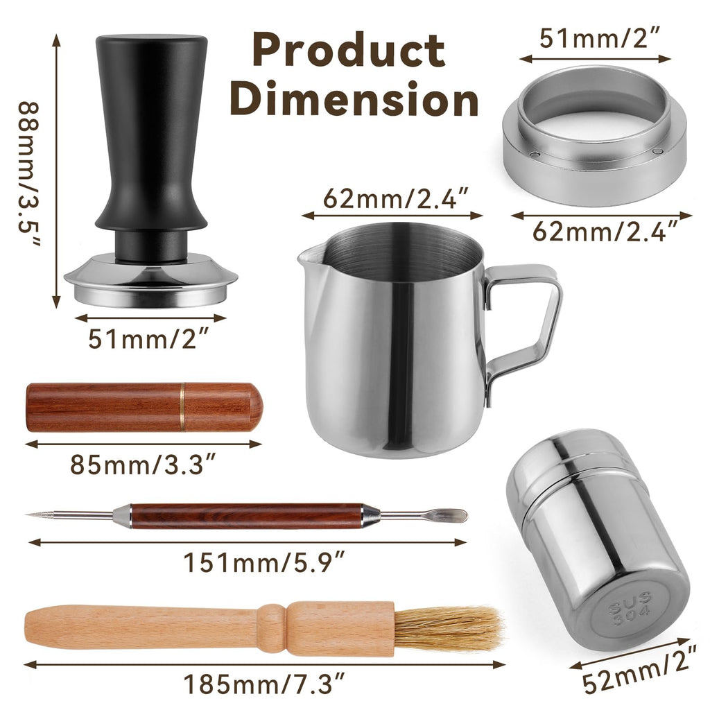 Espresso Accessories Kit, Tamper Tools Set, Coffee Machine Tools Sets