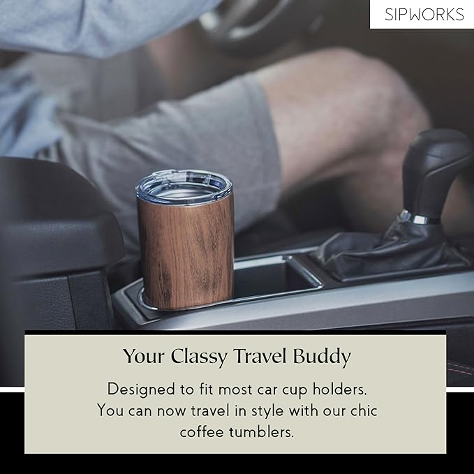 Stainless Steel Coffee Tumbler: Double-Wall Vacuum Insulated Spill-proof Travel Mug Metal Coffee Cup with Lid, 20-Ounce Gray Marble
