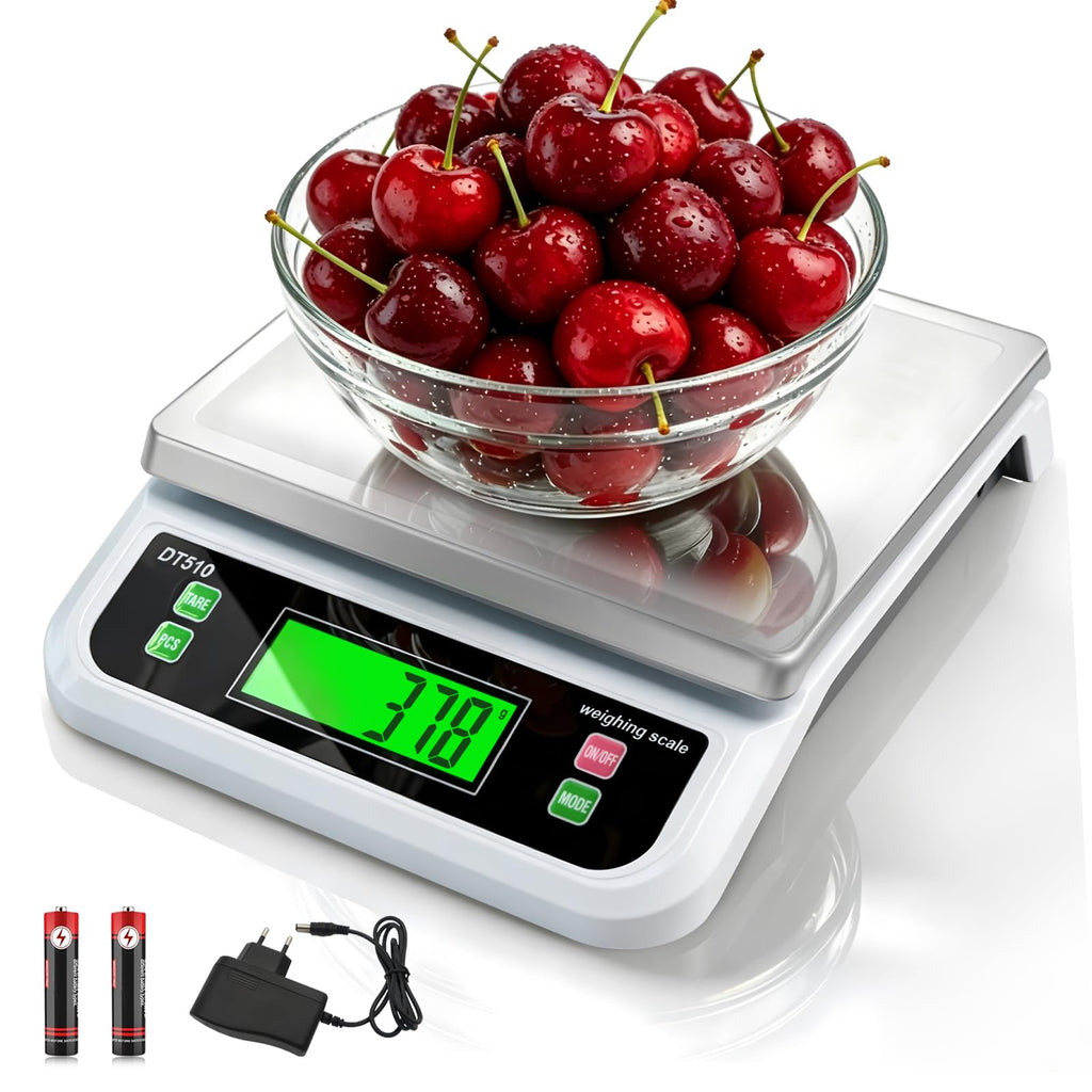 LNXDMWMS Large Digital Kitchen Scale 40kg/88lbs with Tare and PCS Funtion