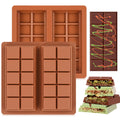 Fimary Dubai Chocolate Molds 1 Inch Deep, Silicone Chocolate Bar Mold – Non-Stick, Flexible, Large and Thick Homemade Chocolates, Candies, and Desserts - Set of 2