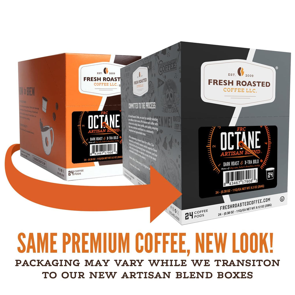 Fresh Roasted Coffee, Octane Italian K-Cup Pods for Keurig Brewers, Dark Roast, Kosher, 24 Count (Pack of 1)
