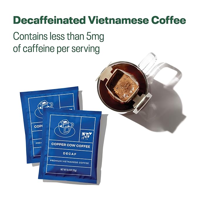 Copper Cow Coffee Premium Vietnamese Coffee: Single-Serve Coffees (includes: 16 decaf coffees)