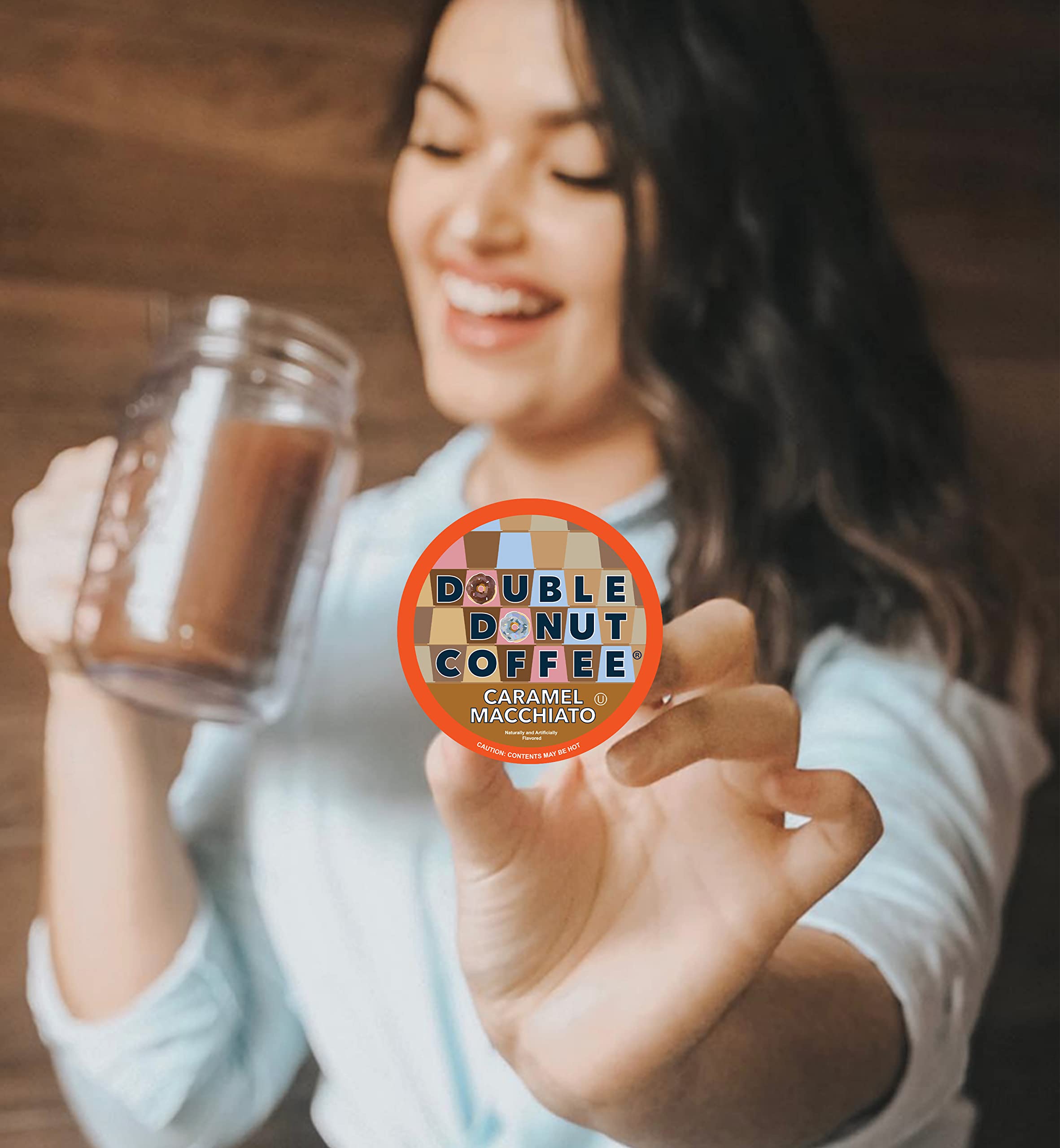 Double Donut Coffee Flavored Coffee Variety Pack with Recyclable Single Serve Flavored Coffee Pods, for Keurig K Cups Coffee Makers, from Double Donut Coffee, 72 Count