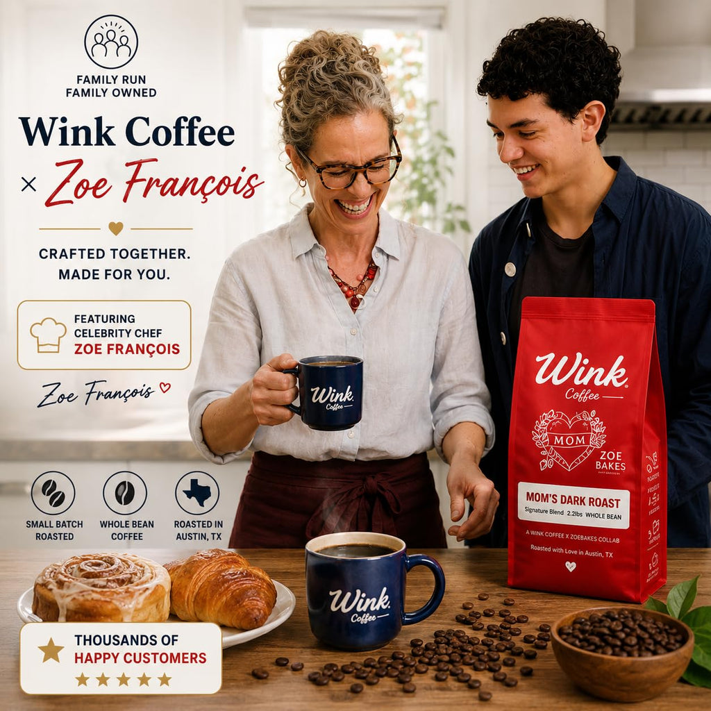 Wink Coffee Blonde Espresso Whole Bean Coffee, 2.2 lb Bag, Light Roast Coffee Beans, 100% Arabica, Single Origin, Gourmet, Small-Batch, Smooth & Balanced, Sustainably Sourced