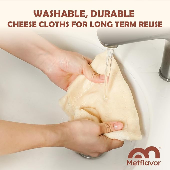 20Pcs Reusable Cheesecloth for Straining 20x20 Inch,100 Grade Cheese Cloths Hemmed Edges, 100% Unbleached Cotton Cheese Cloth,Ultra-Dense Cloth Strainer for Yogurt/Nut Milk/Baking Making 56x42 Weave