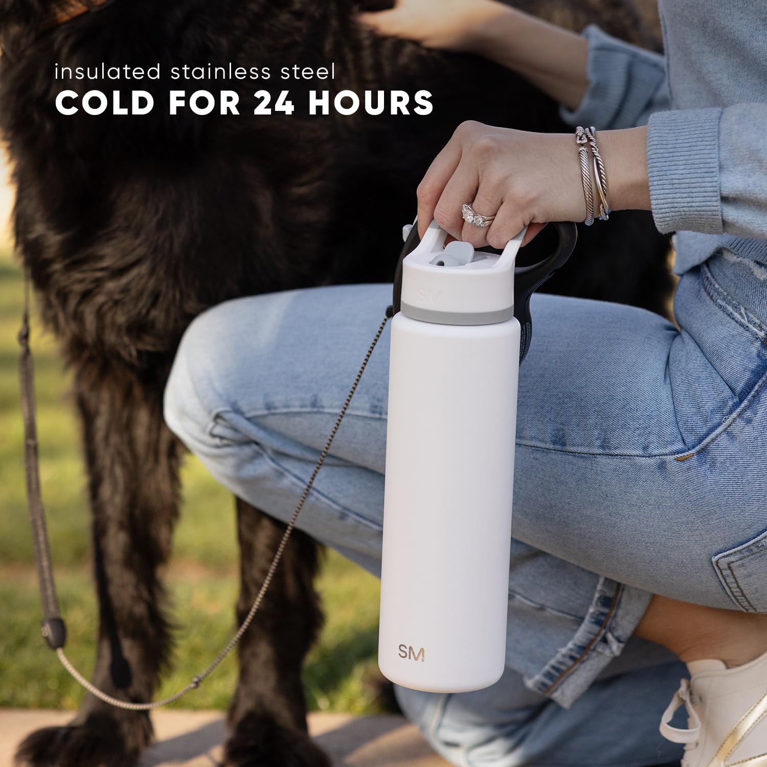 Simple Modern Insulated Water Bottle with Straw | 30oz | Green