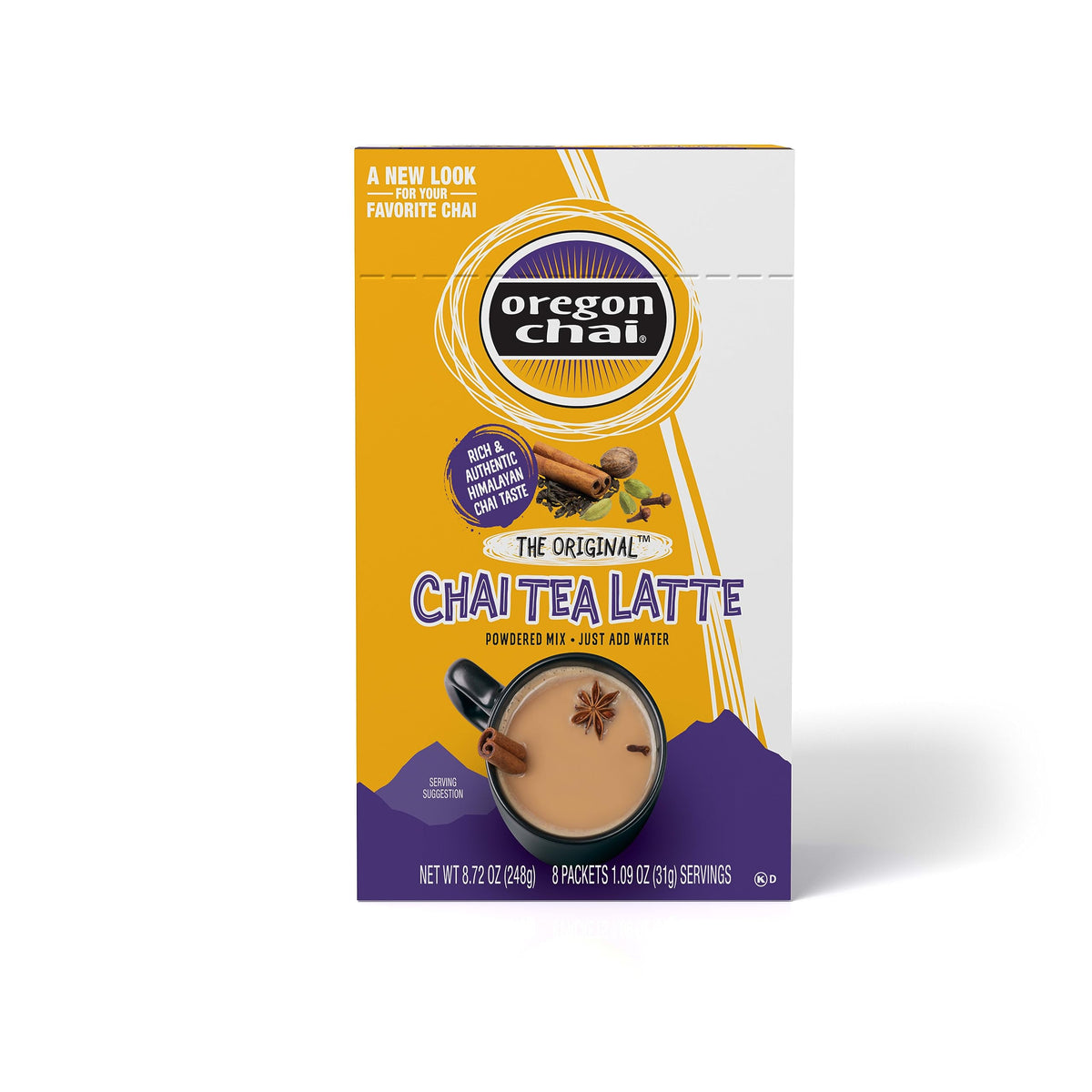 Oregon Chai Original Dry Chai Latte Mix, 8 Count (Pack of 6)