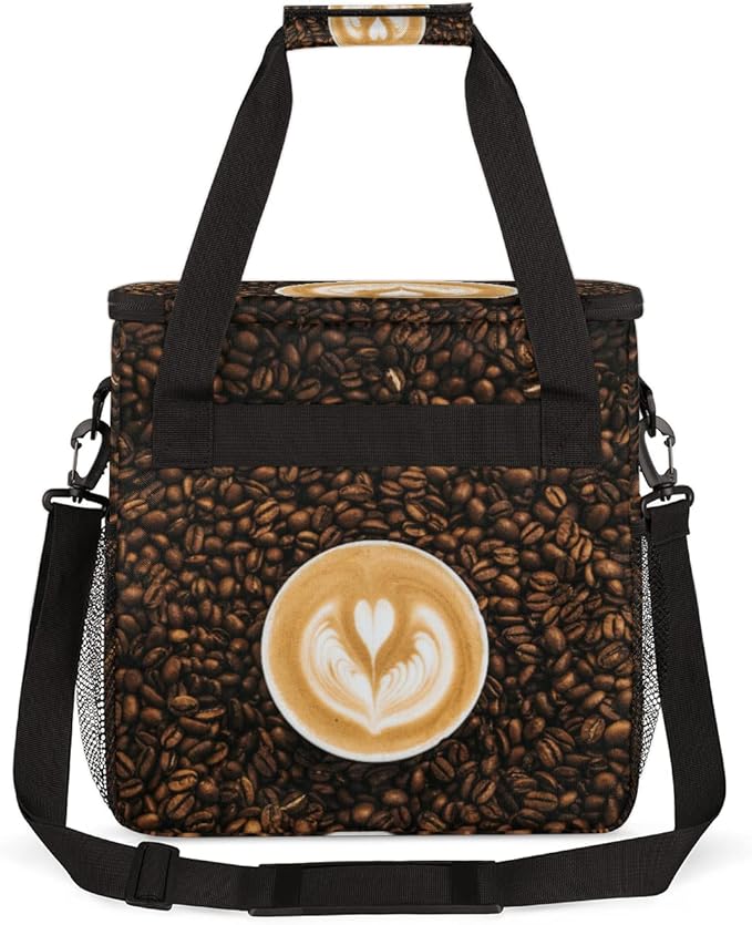 cfpolar Coffee Maker Carrying Case, Travel Storage Tote Bag Compatible with K-Mini or K-Mini Plus, Portable Single Serve Coffee Brewer Case with Pockets for K-Cup Pods
