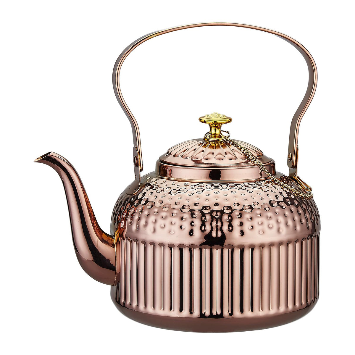 SANQIAHOME Stainless Steel Teapot With Removeable Infuser 71 oz (2000ml) Thickened Mirror Polished Stovetop Tea Maker for Herbal and Infusion