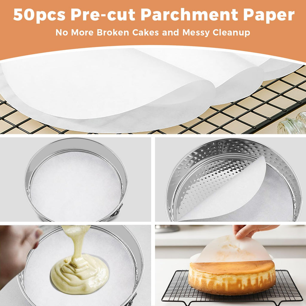 Molgree Non-toxic Springform Pan 9 Inch Nonstick Cheesecake Pan with Sleeve