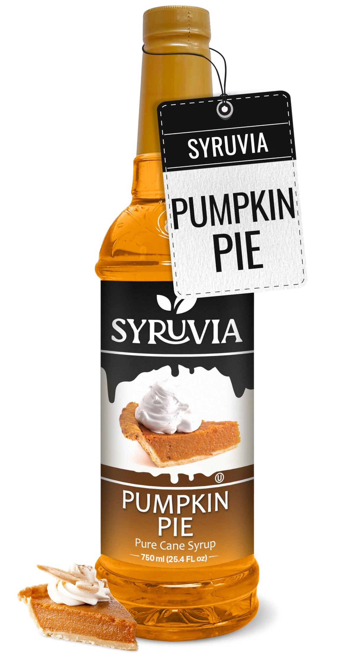Syruvia Coffee Syrup, Peppermint Flavored Syrup for Drinks, Lattes, and Desserts – 25.4 fl oz