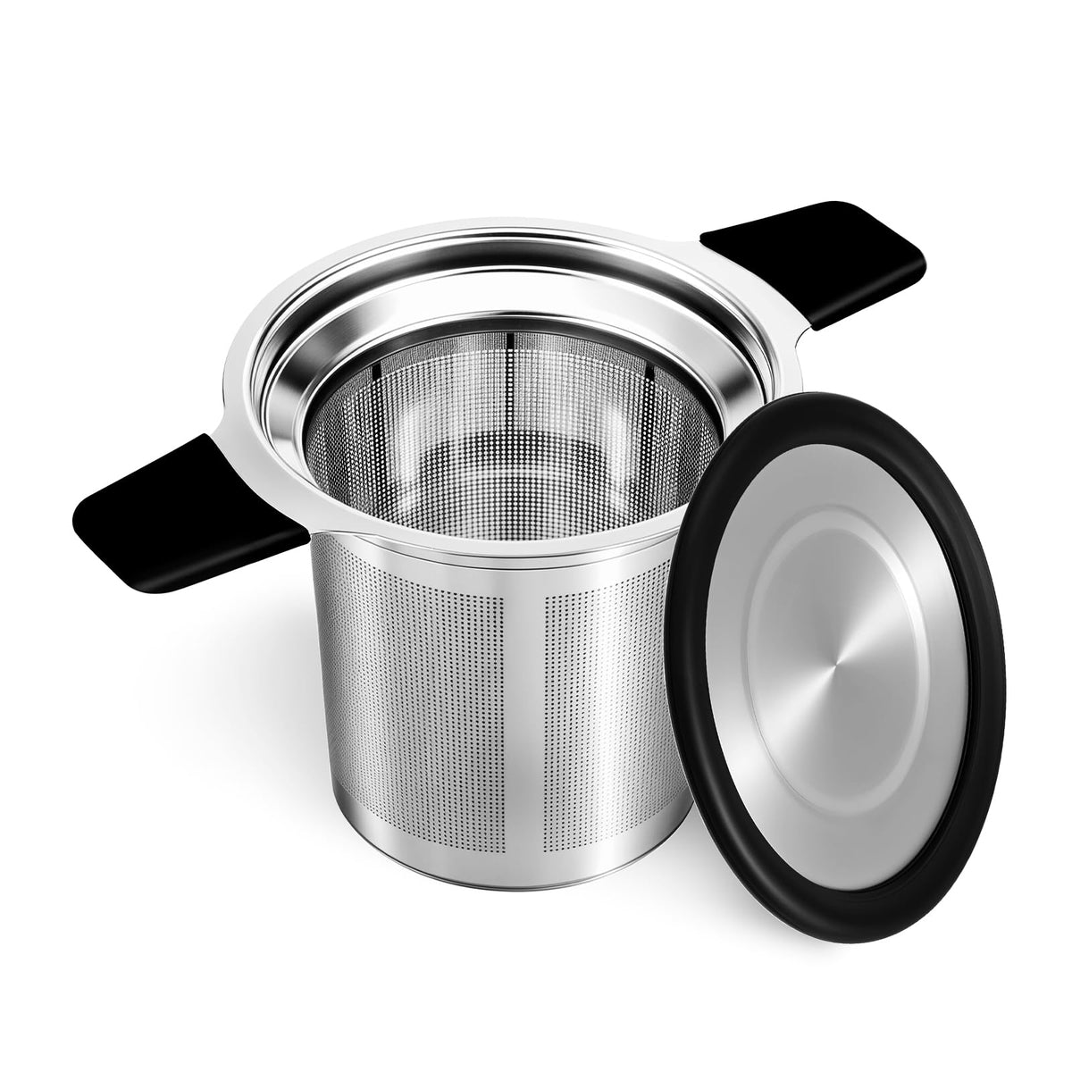 Tifanso Fine Mesh Stainless Steel Reusable Tea Infuser with Double Handles