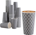 Lamosi Coffee Cups 16 oz 180 Pack, Disposable Coffee Cups, Disposable Cup,16 oz Hot Cup, Paper Insulated Cup for Cold Hot Drinks (No Lids)