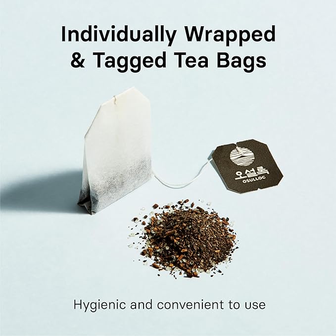 OSULLOC Honey Pear Tea (Sweet Pear & Honey Flavor), Fruit tea Blend, Premium Teabags from Jeju Island, 20 count