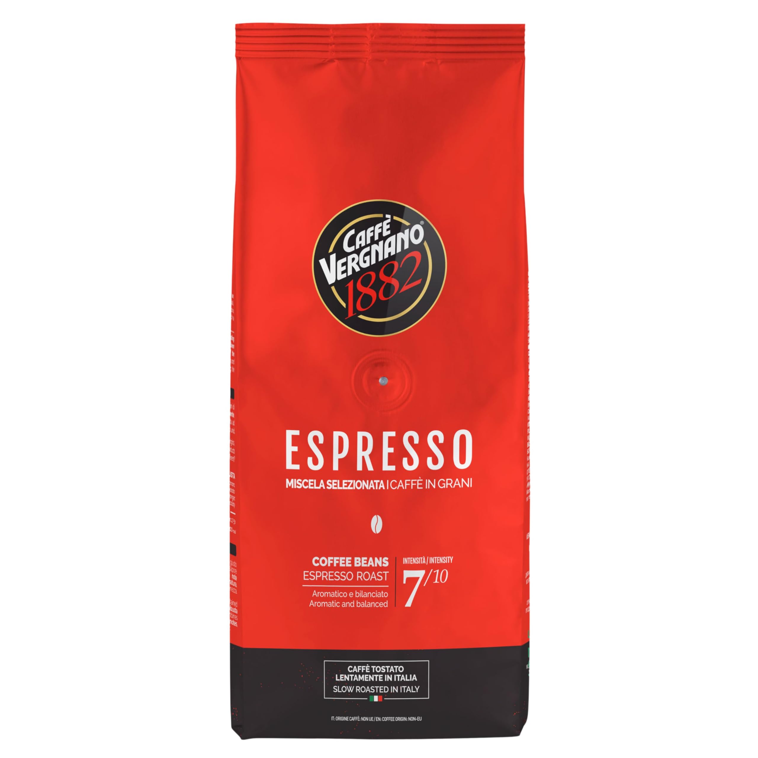 Caffe Vergnano Whole Bean Coffee, Espresso Beans, 2.2 lb, Medium Roast