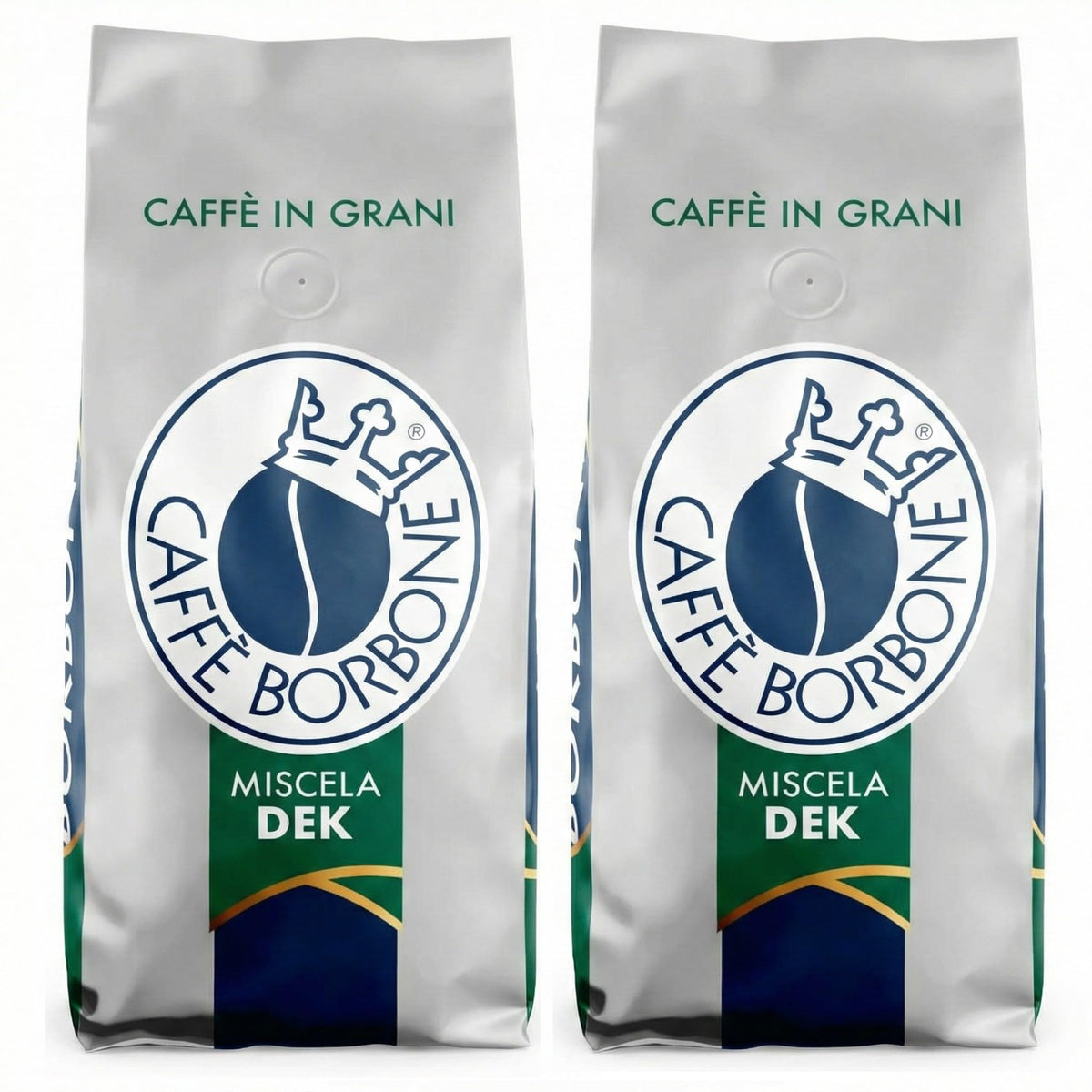 Caffè Borbone Miscela DEK Whole Bean Coffee, Decaffeinated Italian Coffee, Dark Roast, 2.2 lb Bag (Pack of 2)