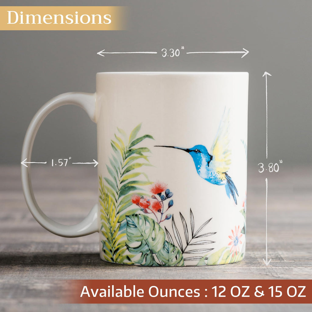 Maison d' Hermine Coffee Mug with Handles Tea Cups (15 Ounce, Pack of 2)