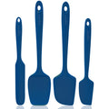 BakeRoyal Silicone Spatula Set - 4-Piece Rubber Spatulas Silicone Heat Resistant 600°F for Everyday Task - Seamless Design Kitchen Spatulas for Nonstick Cookware