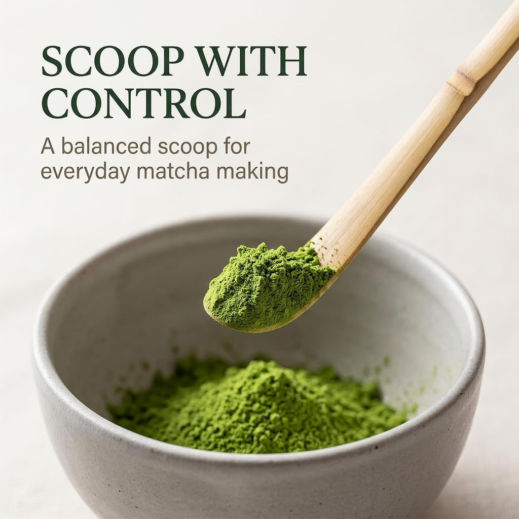 Matcha Scoop Bamboo, Bamboo Matcha Scoop Japanese Chashaku Hooked Green Tea Spoon 18cm Tea Ceremony Utensils for Tea Lover, Tea Scoops, Coffee, Tea and Espresso