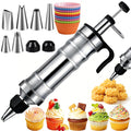 Suuker Dessert Decorating Syringe Set, Stainless Steel Icing Piping Kit