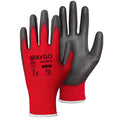 KAYGO Safety Work Gloves for Men Women, PU Coated Palm & Fingers, KG11P