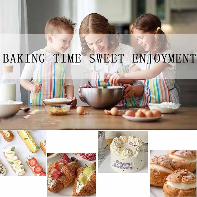 10 PCS Cream Icing Piping Nozzle Tip Stainless Steel Long Cream Puff Piping Tips Straight Pipe Multipurpose Pastry Piping Cake Decorating Tools for Small Pastries Puffs Cupcakes Filling Donuts