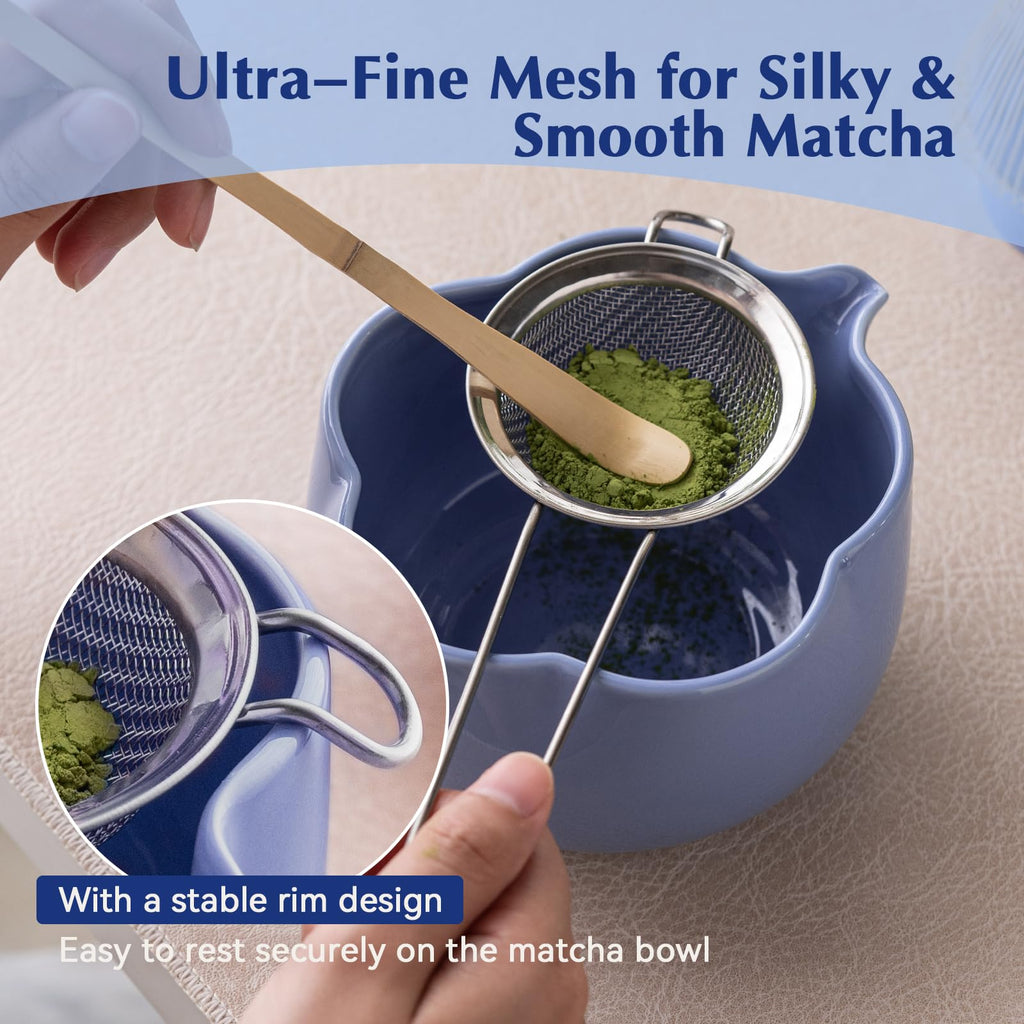 ChaseWind Matcha Set, 8Pcs Floral Ceramic Matcha Kit with Matcha Whisk