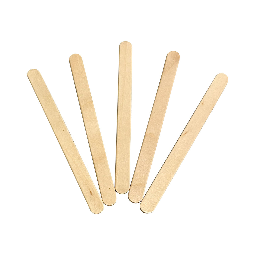 10,000 Count | KingSeal Natural Birch Wood Coffee Beverage Stirrers, Stir Sticks, Waxing Sticks, Popsicle Sticks, 4.5 Inches, Round End - 10 Boxes x 1000 Stirrers