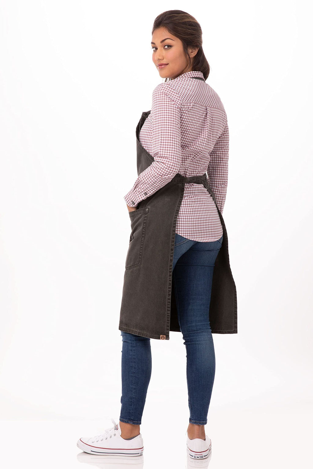 Chef Works Unisex Dorset Bib Apron, Pewter, One Size