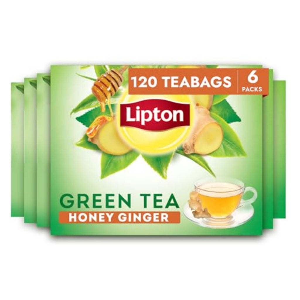 Lipton Honey Ginger Green Tea Bags, 120 Count (20 Count 6-Pack)