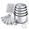 TILUCK Stainless Steel Measuring Cups & Spoons Set, Cups and Spoons