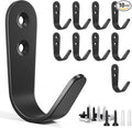 10PCS Wall Hooks - Coat, Backpack & Hanging Hooks for Bathroom, Bedroom, Entryway