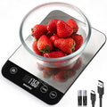 BakFee Food Scale, 33lb Kitchen Scale, 1g Precision, USB-C Charging, Black