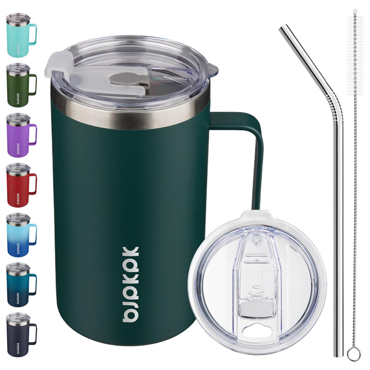BJPKPK 32oz Insulated Coffee Mug with Handle, Stainless Steel Travel Mug