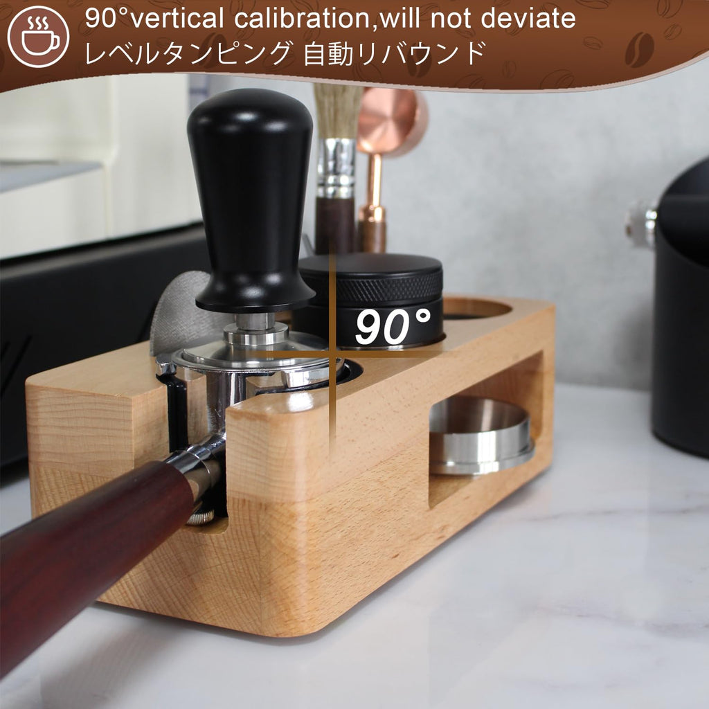 Espresso Tamper,Stainless Steel Ripple Base Coffee Tamper,Espresso Accessories,Calibrated Loaded Espresso Tamper,Ergonomic Handle Espresso Tamper,Fits Most Portafilters,Espresso Tamper (Black, 51mm)