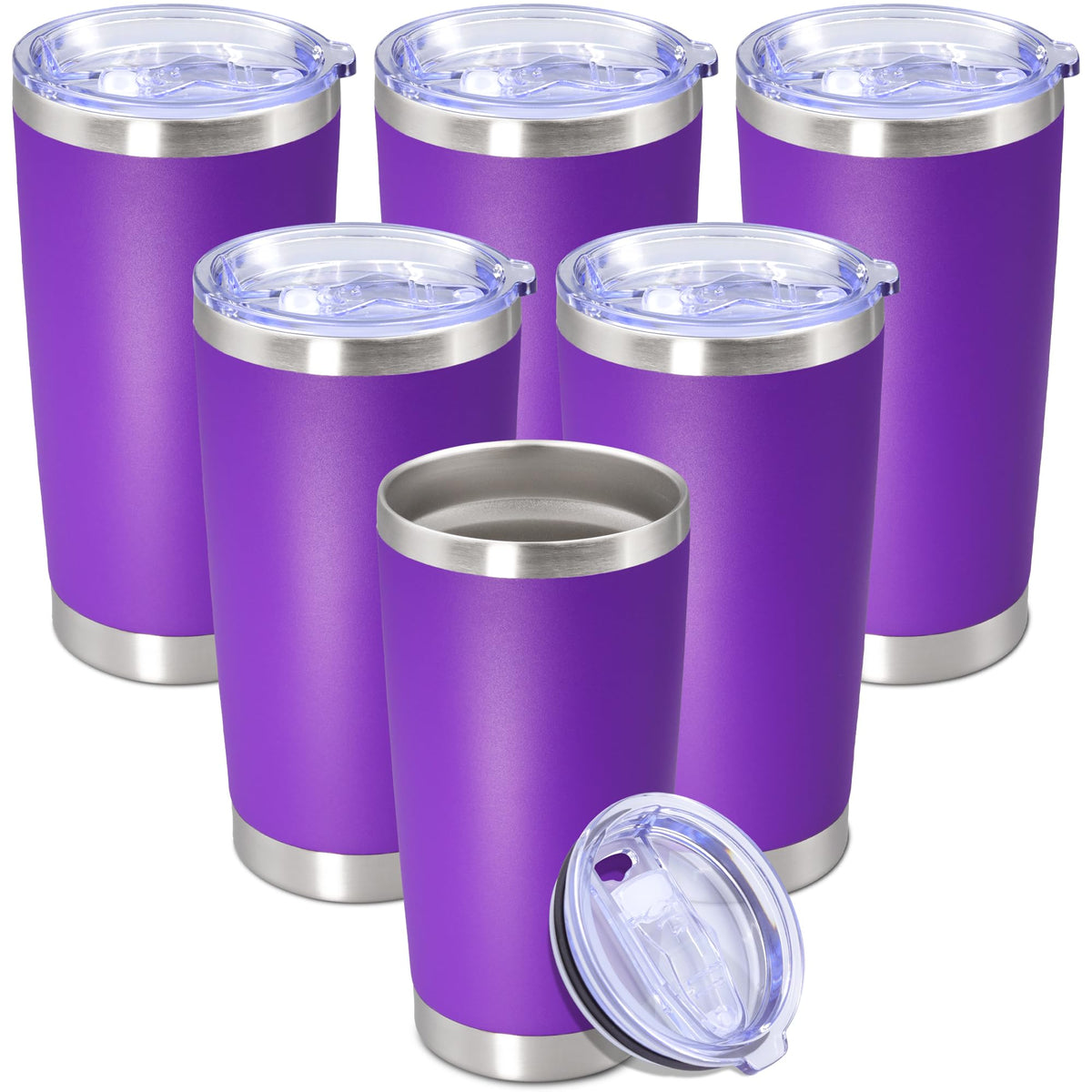 20 oz Tumbler Insulated Tumblers Stainless Steel Coffee Mug,Black 12PCS