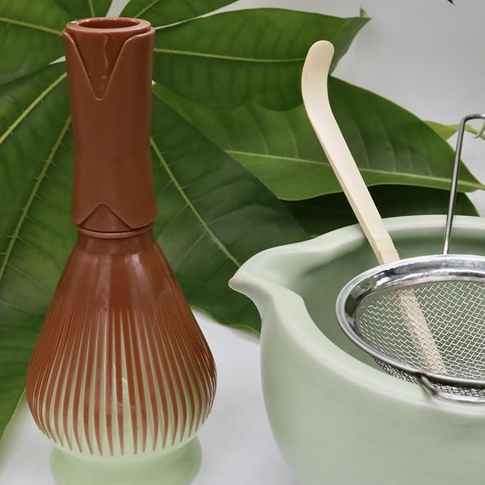 Traditional Matcha Whisk Reusable Resin Matcha Whisk Chasen Dishwasher Safe Matcha Stirrer Matcha Green Tea Powder Preparation Prepare Japanese Matcha Tea (Z_Coffee)