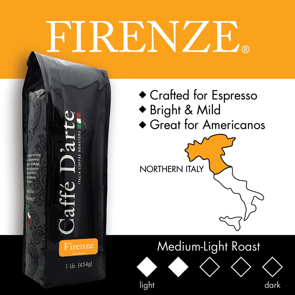 Caffe D'arte Firenze Whole Bean Espresso, 1 lb