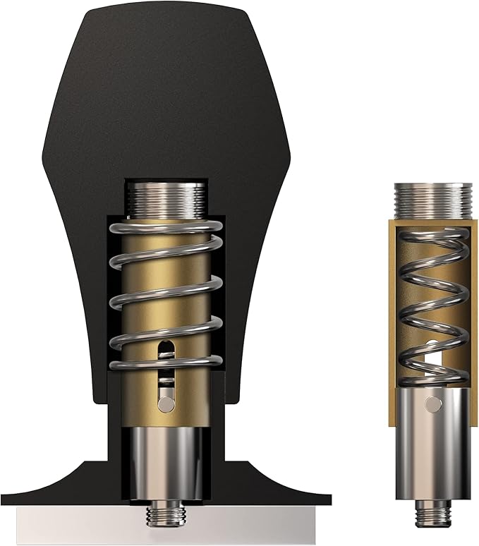 Normcore 51mm Espresso Tamper - Spring-loaded Tamper – Barista Tools - Barista Coffee Tamper with Anodized Aluminum Tamper Stand Holder – Stainless Steel Flat Base