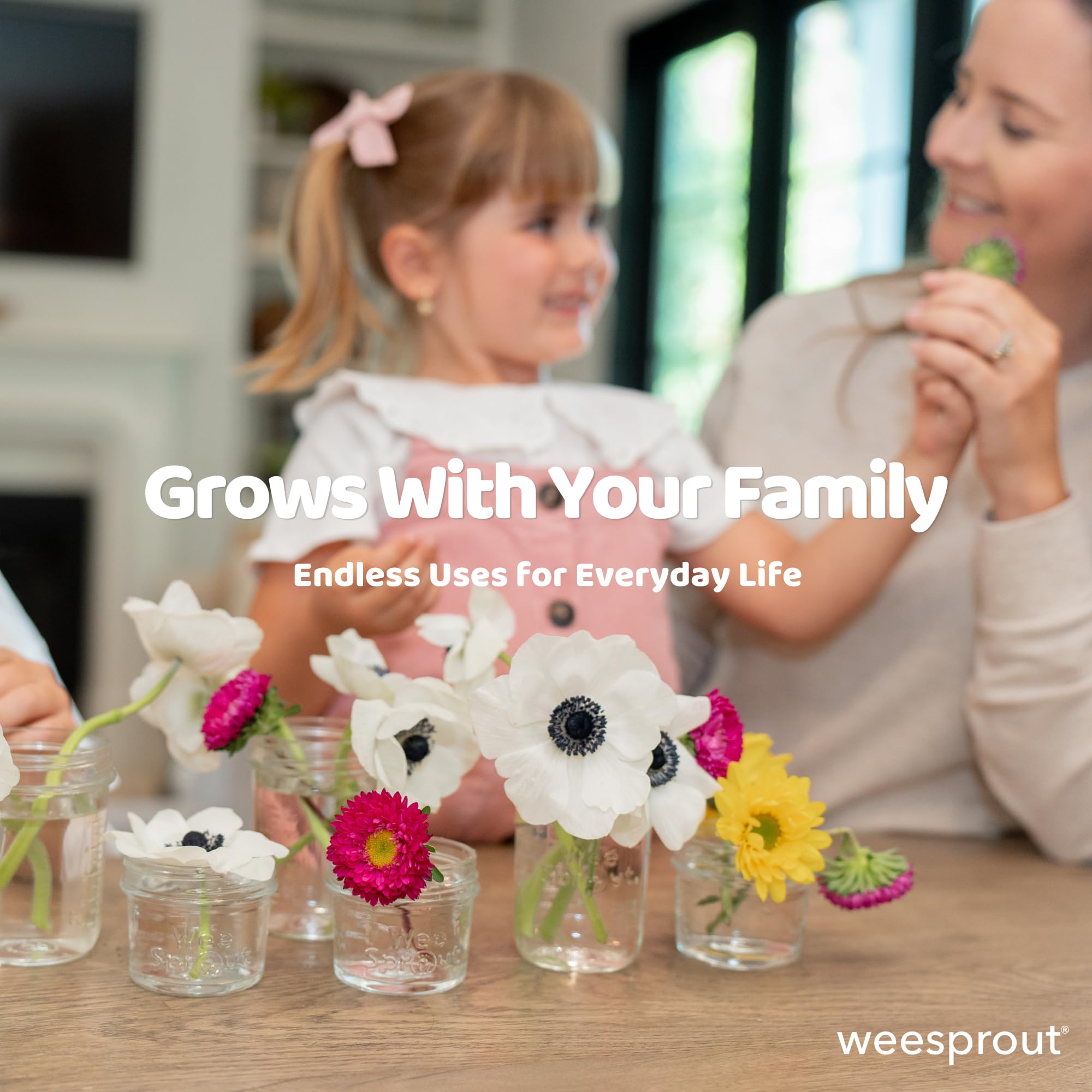 WeeSprout Glass Baby Food Storage Jars w/Lids (4 oz, 12 Pack Set) Snack, Puree, Reusable Small Containers, Breast Milk, Fridge or Freezer, Microwave & Dishwasher Safe, Essential Must Have for Infants