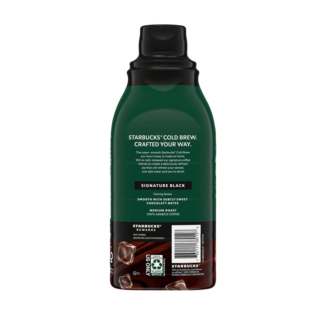 Starbucks Cold Brew Coffee Concentrate Signature Black, 32 fl oz Bottle