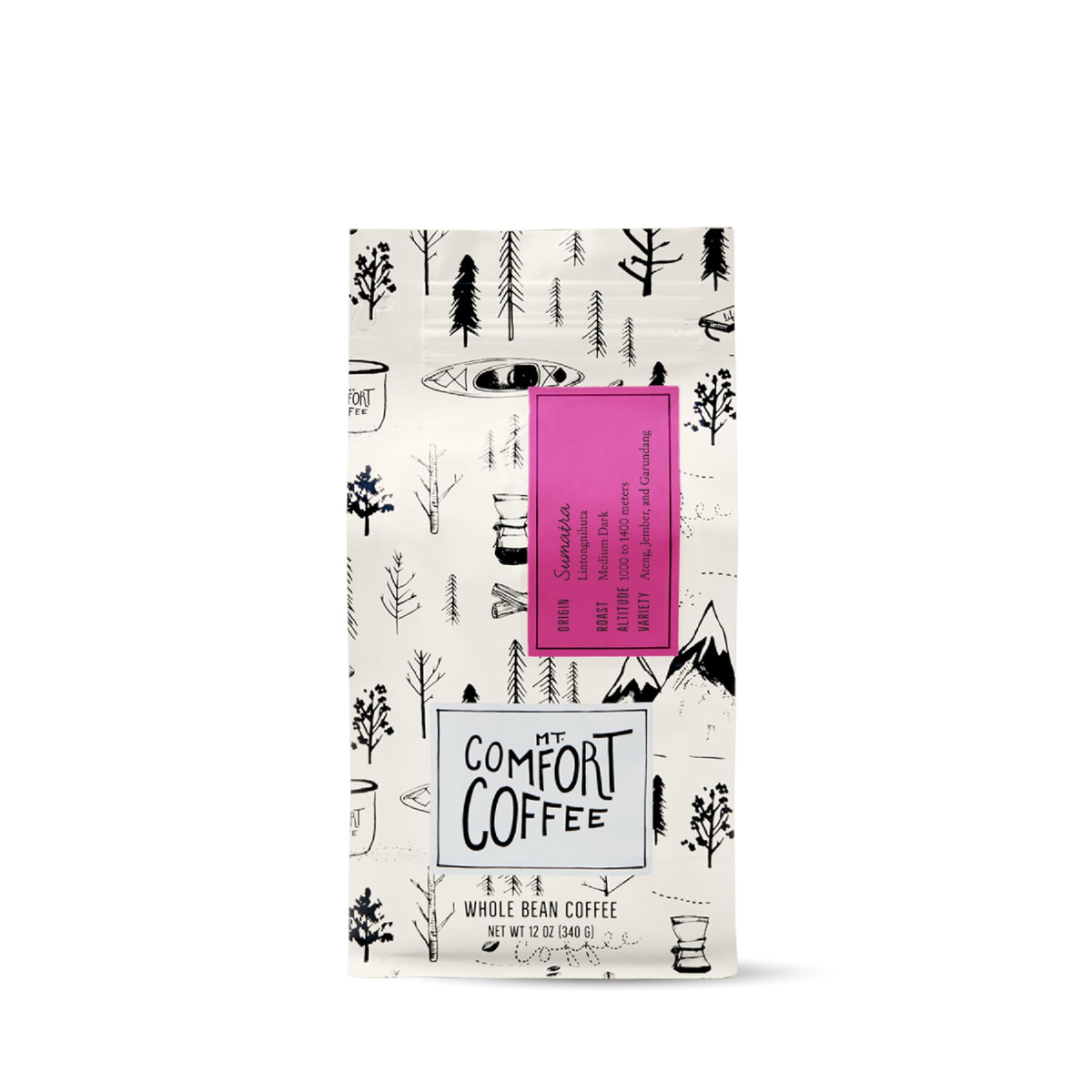 Mt. Comfort Coffee Espresso Roast, 12 Ounce - Flavor Notes of Chocolate & Caramel - Roasted Whole Beans